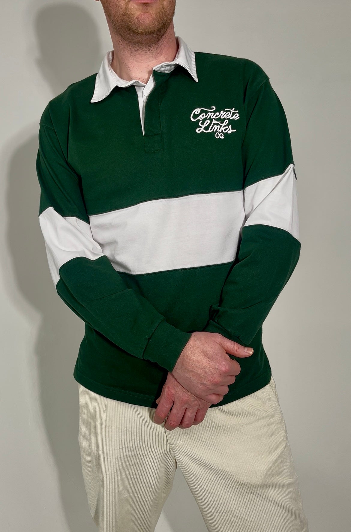 The Concrete Links Co Long Sleeved Rugby-Style Shirt