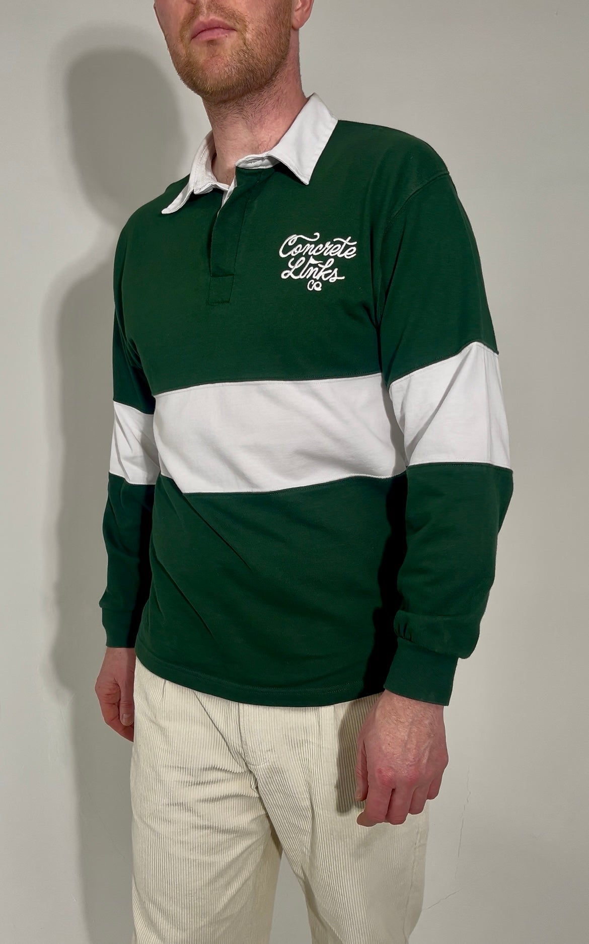 The Concrete Links Co Long Sleeved Rugby-Style Shirt