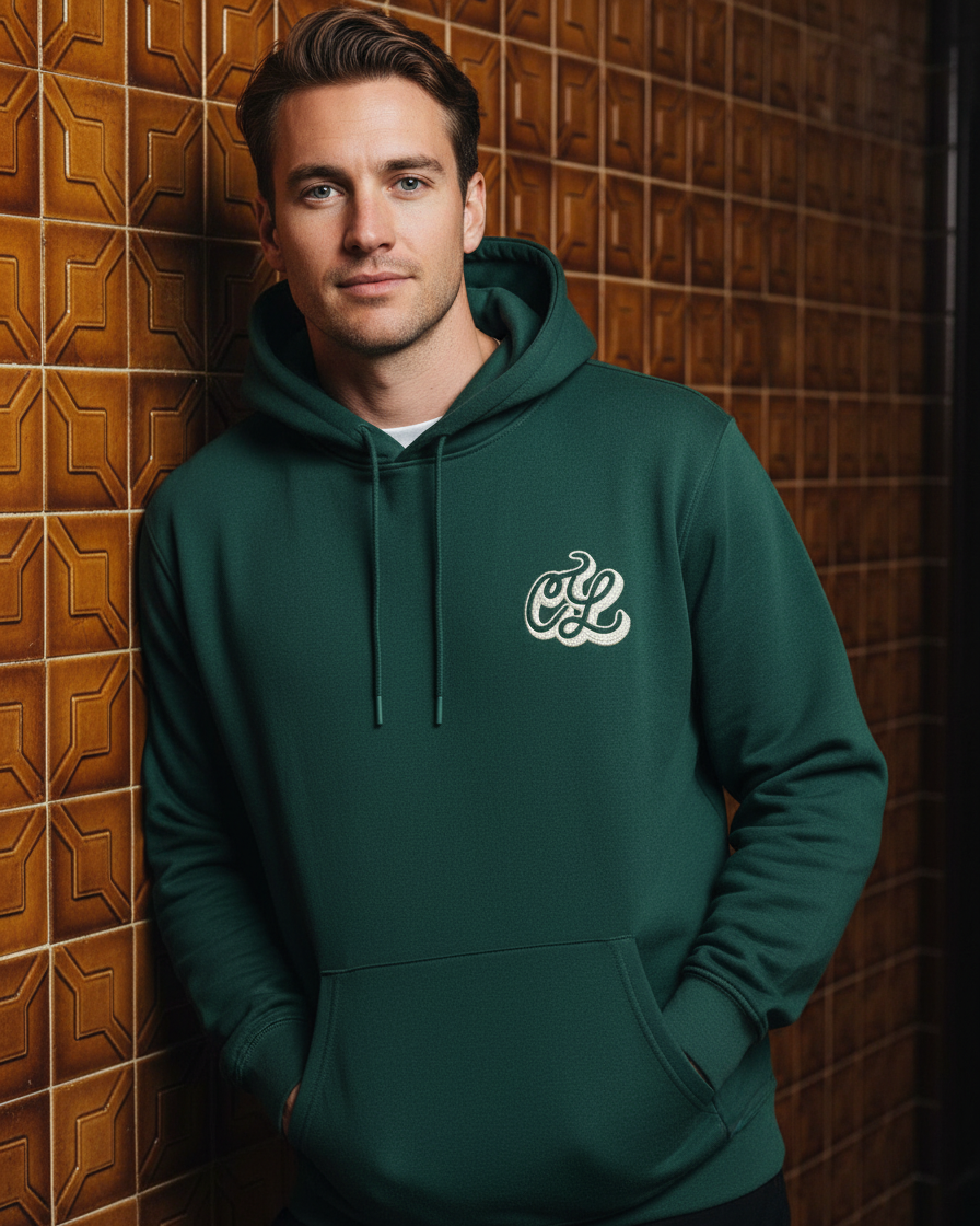 "For The Grind" Pine Green Hoodie