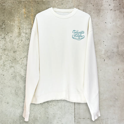 The Concrete Links Co "Classic Logo" Sweatshirt in Ecru & Seafoam