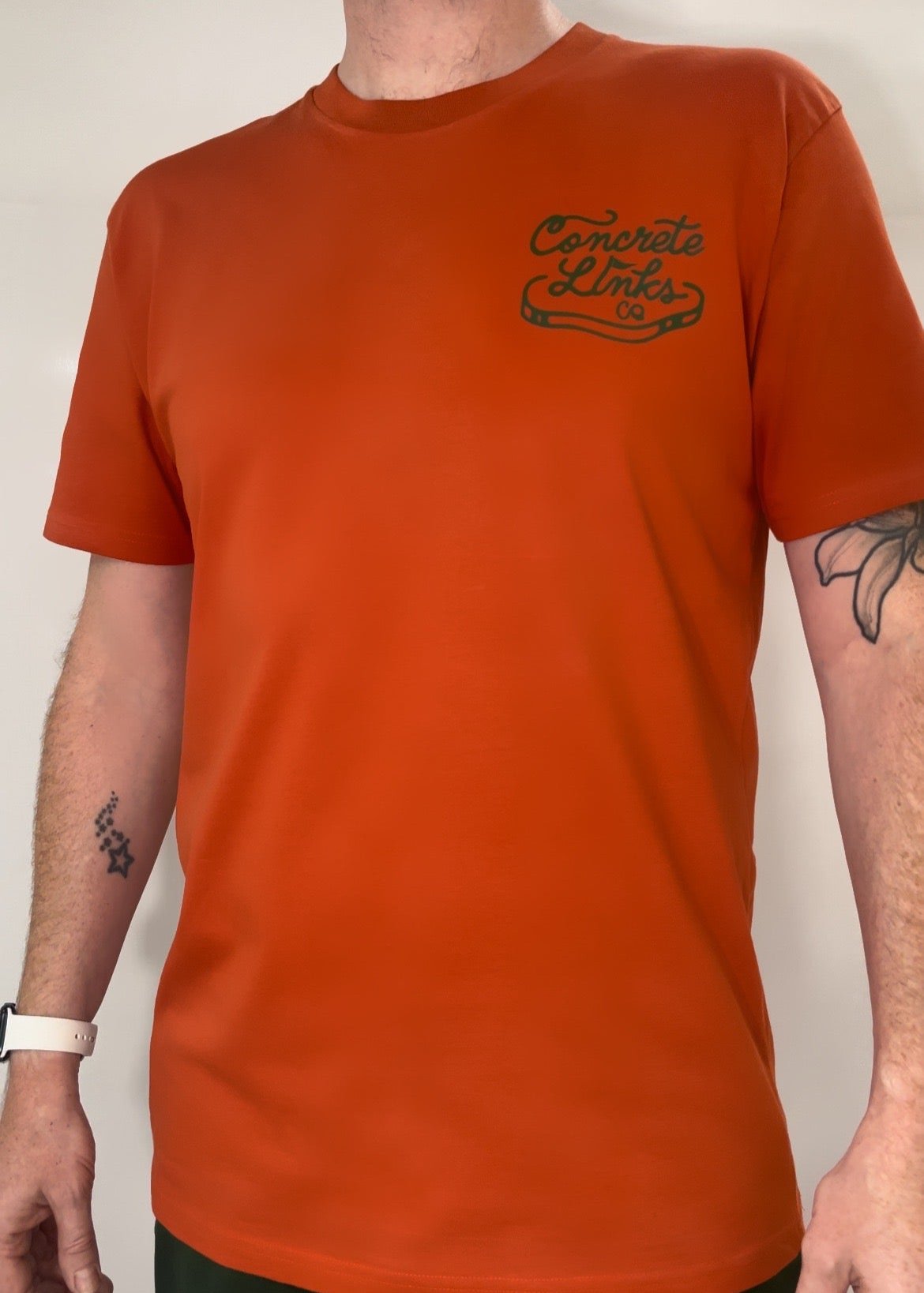 The Concrete Links Co 'Classic Logo' Tee - 'Pumpkin'