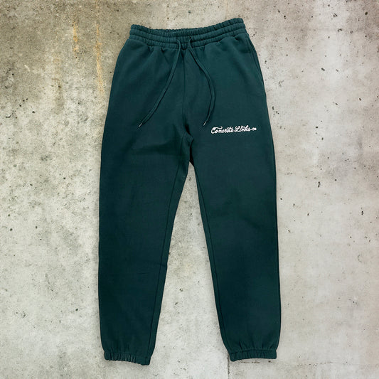 The Concrete Links Co Track Pants - Pine Green