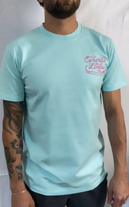 The Concrete Links Co "Classic Logo" Tee - Sky Blue & Pink