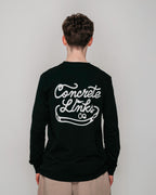"For The Grind" Pine and Ecru Long Sleeve Tee