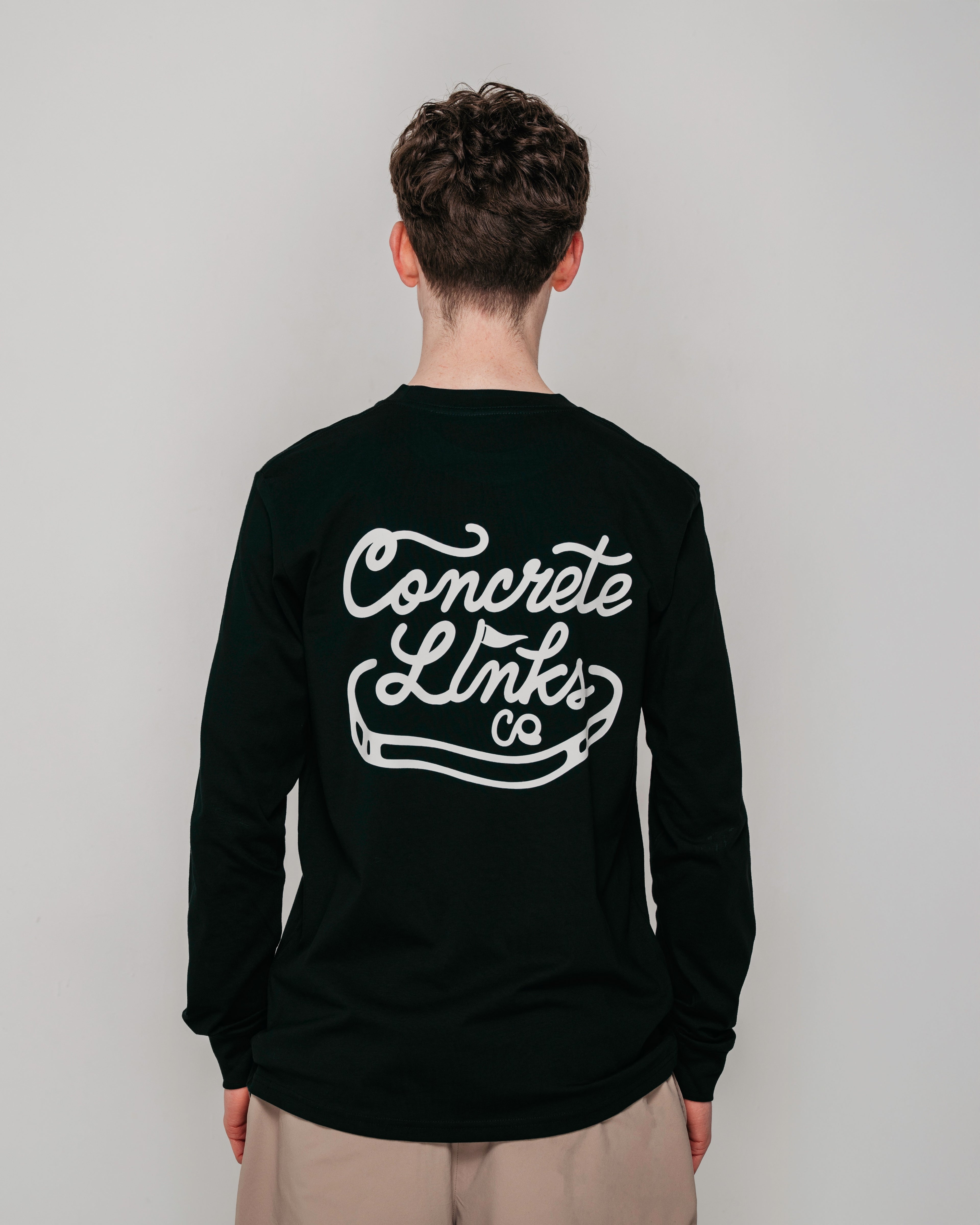 "For The Grind" Pine and Ecru Long Sleeve Tee