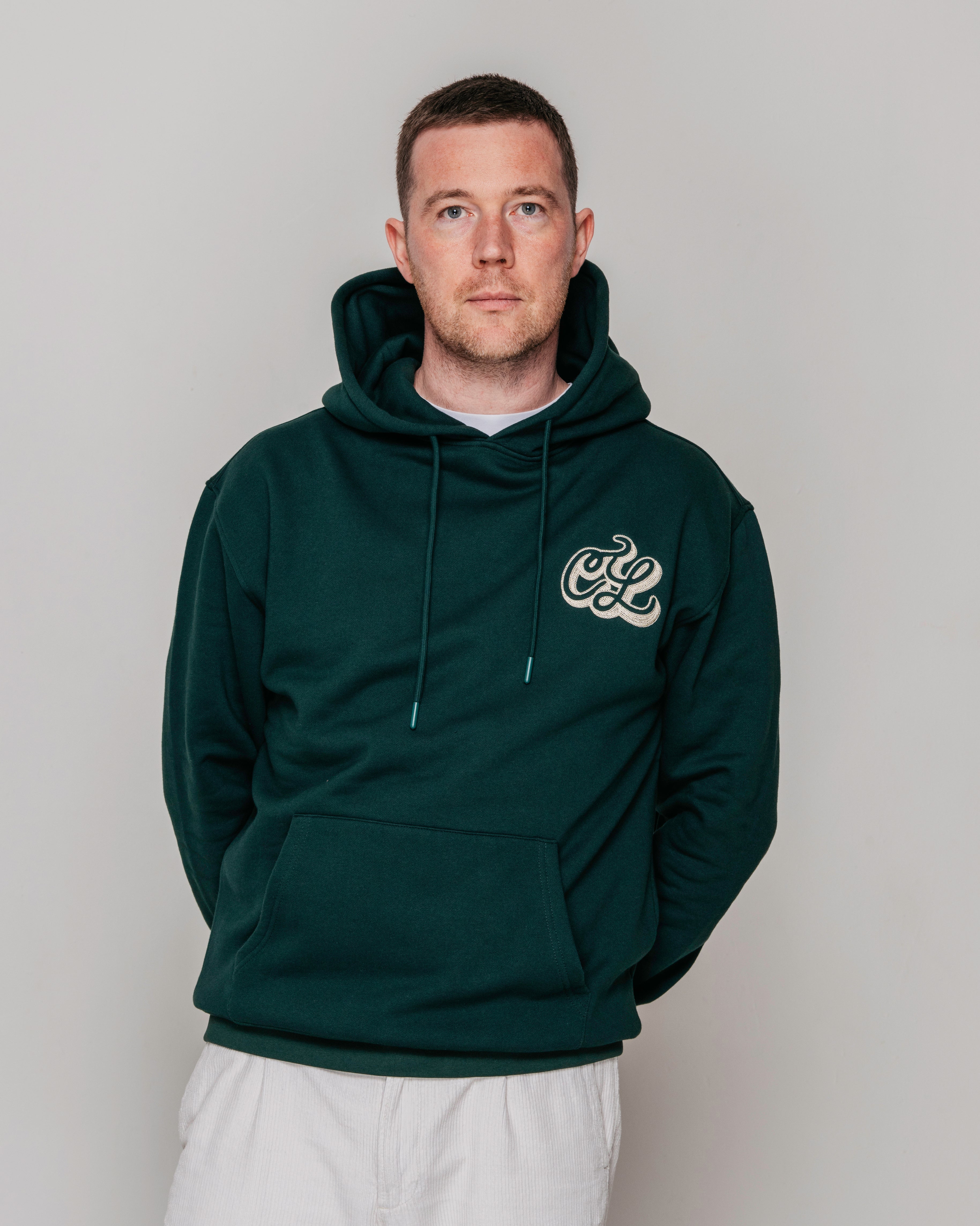 "For The Grind" Pine Green Hoodie