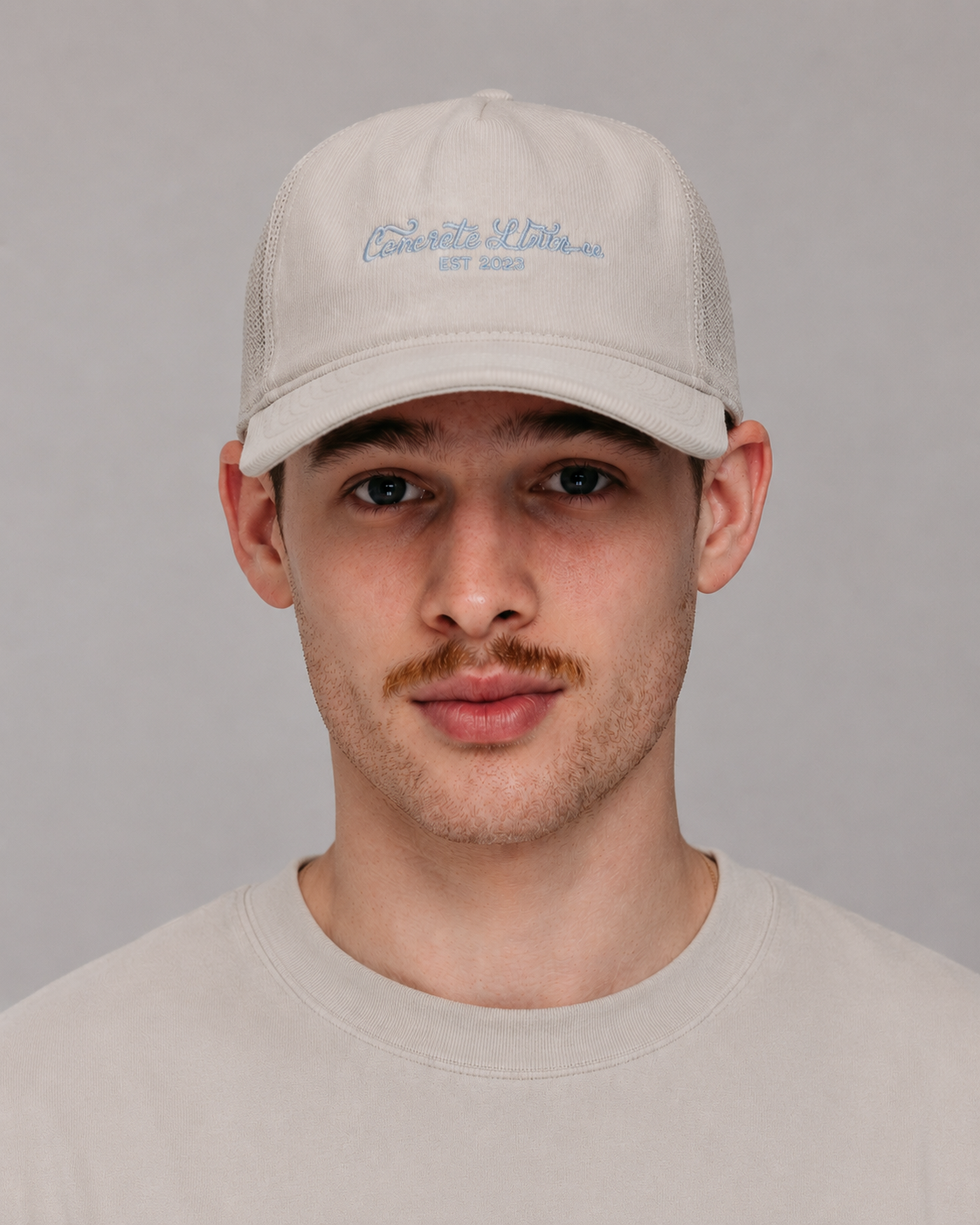Cream Cord Trucker Cap