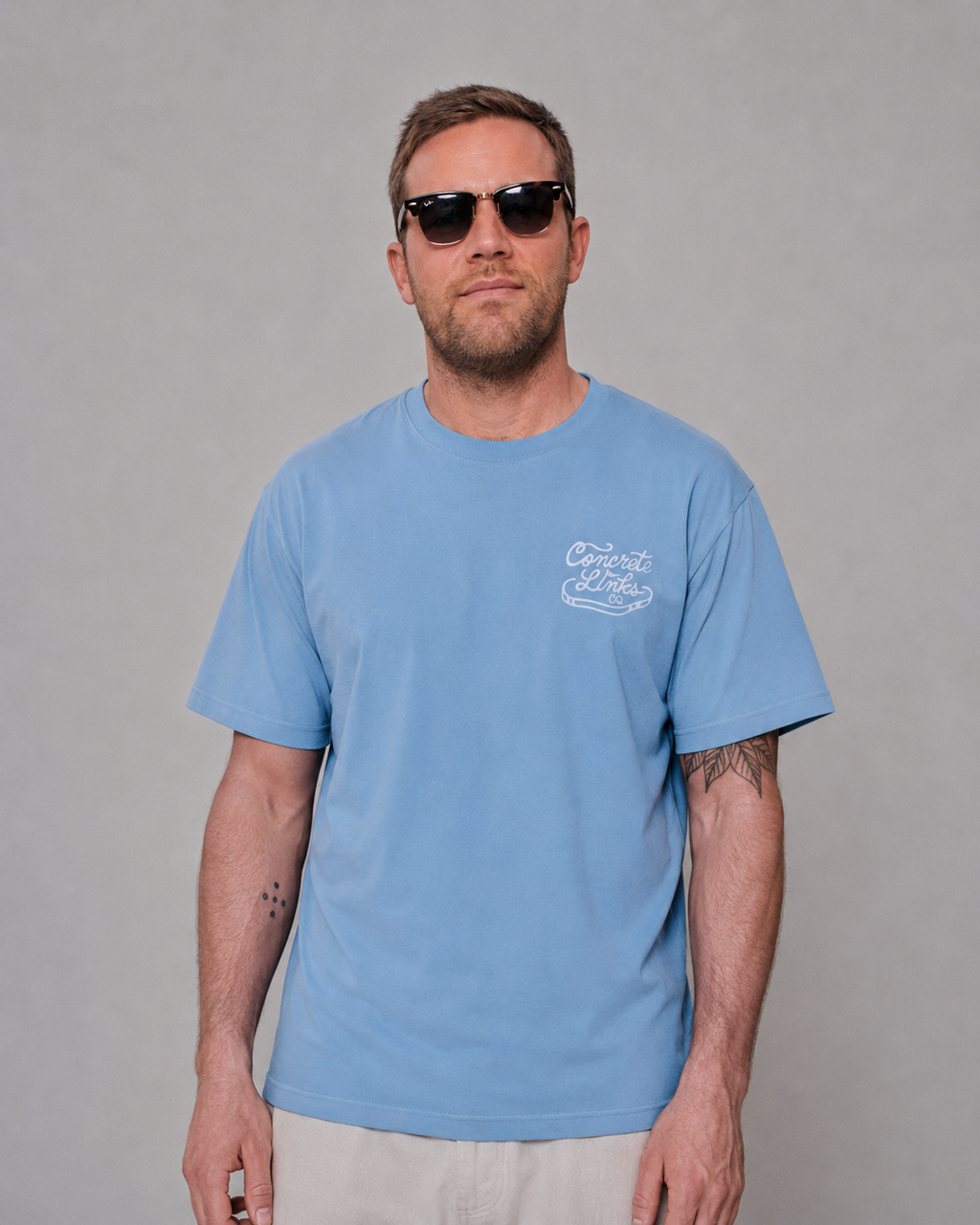 “OG Tee” Blue & White