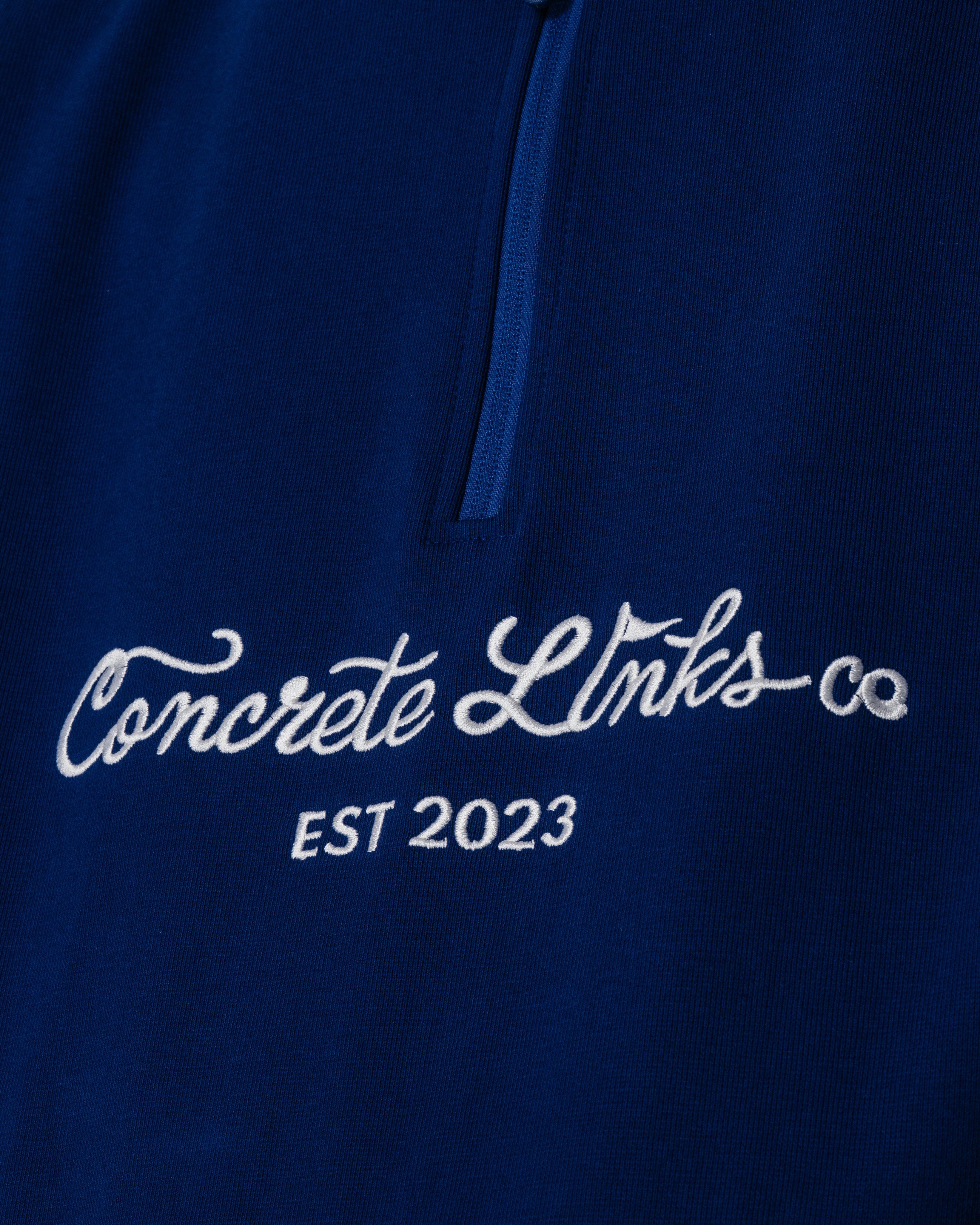 "For The Grind" 1/4 Zip Navy and Ecru