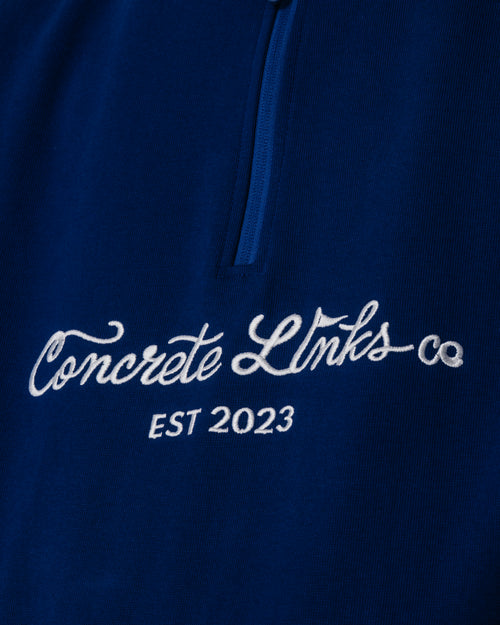 "For The Grind" 1/4 Zip Navy and Ecru