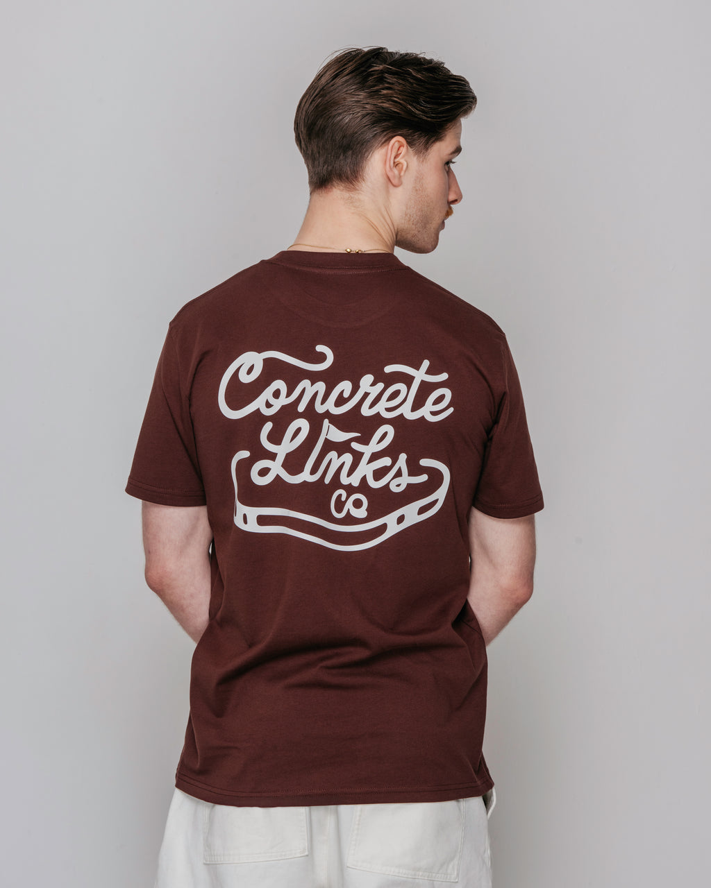 "For The Grind" Short Sleeve Tee – Chestnut and Ecru