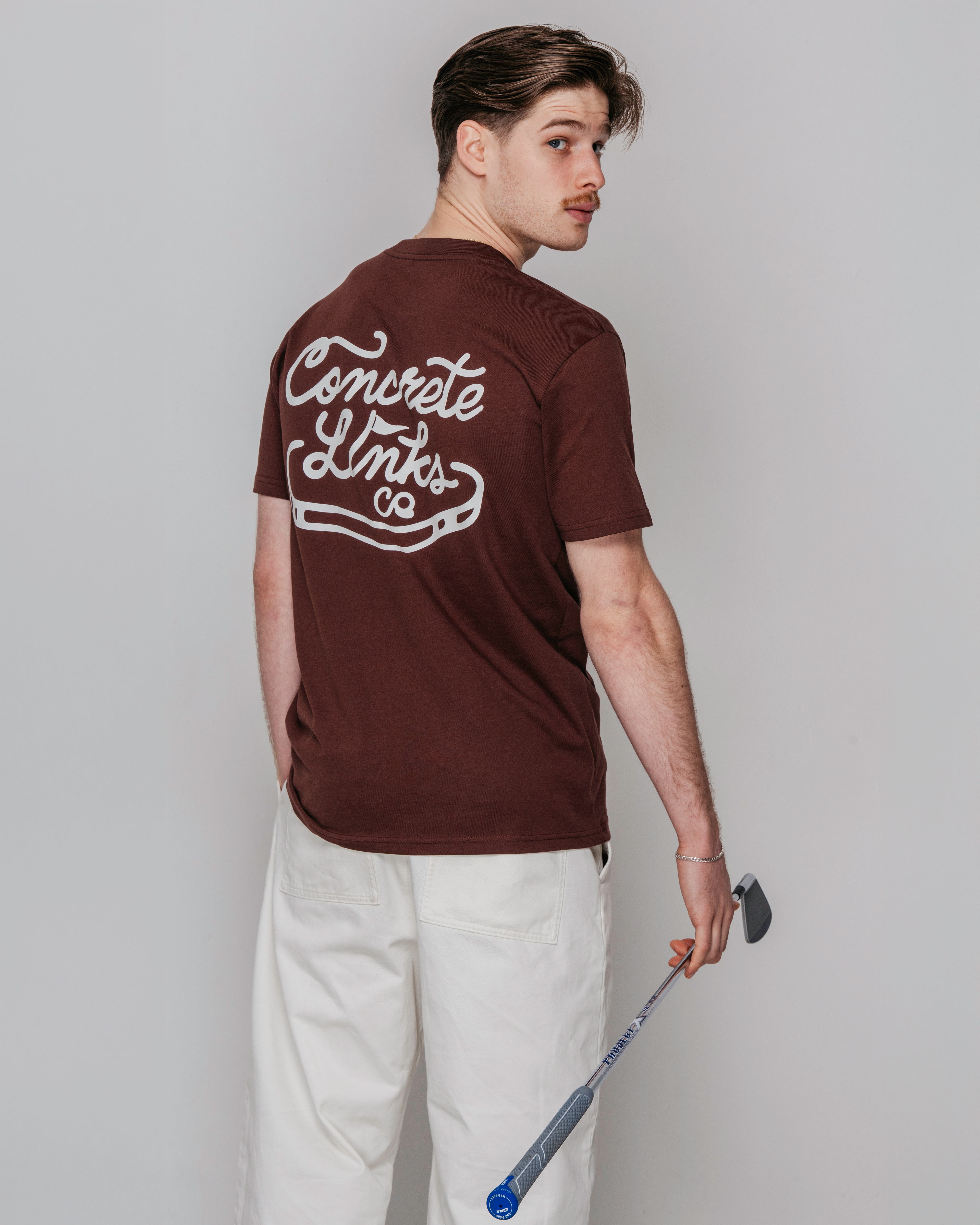 "For The Grind" Short Sleeve Tee – Chestnut and Ecru