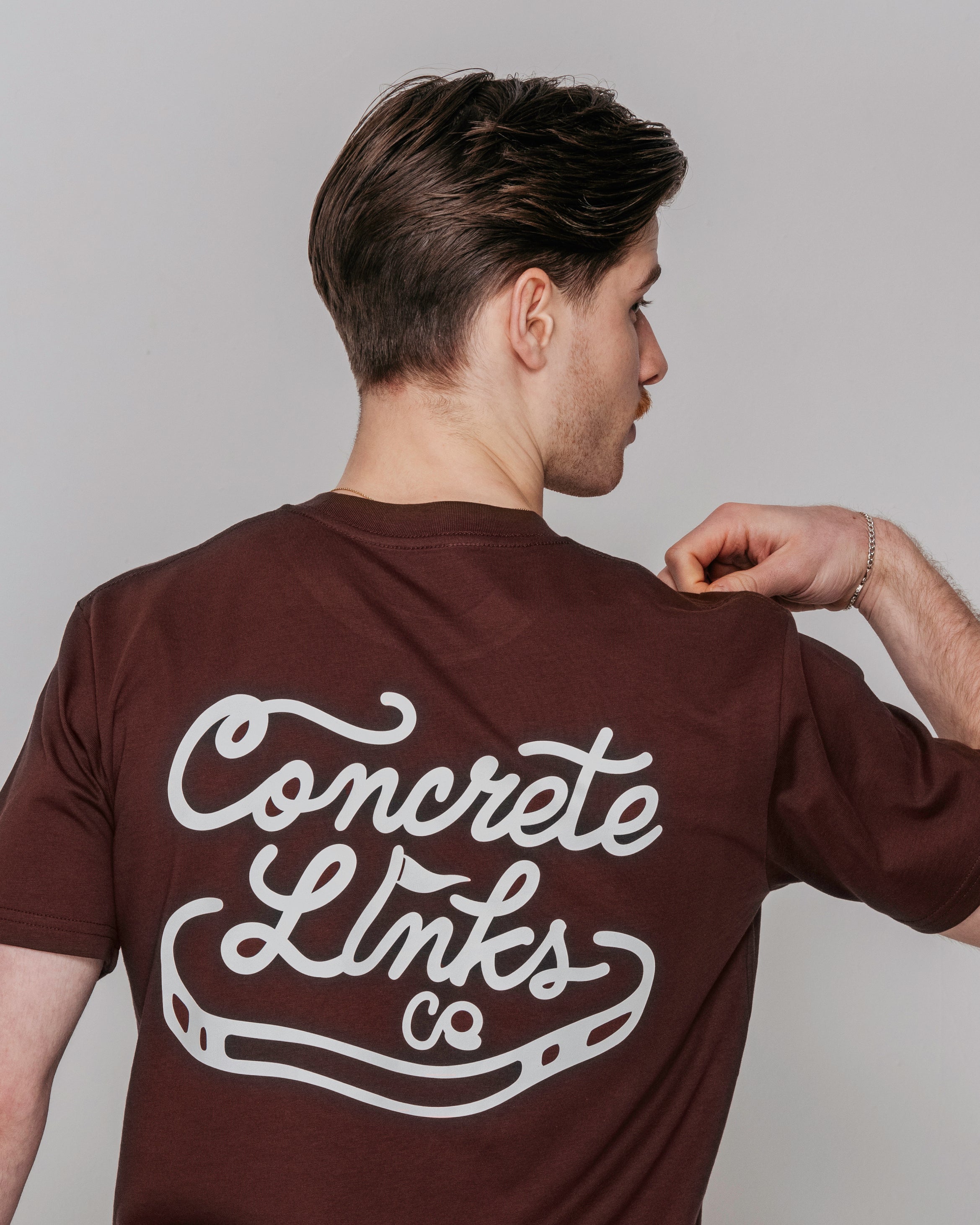 "For The Grind" Short Sleeve Tee – Chestnut and Ecru