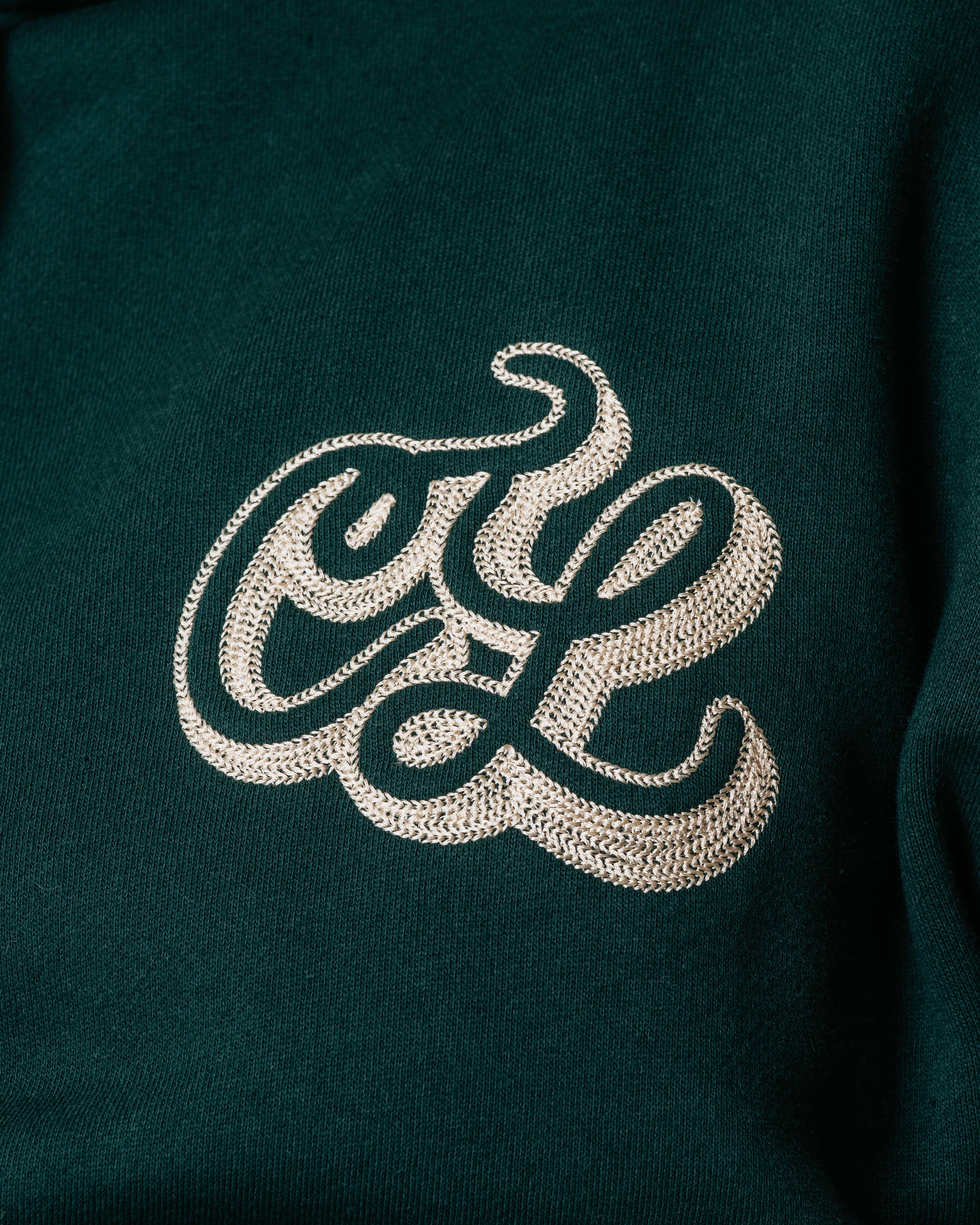 "For The Grind" Pine Green Hoodie