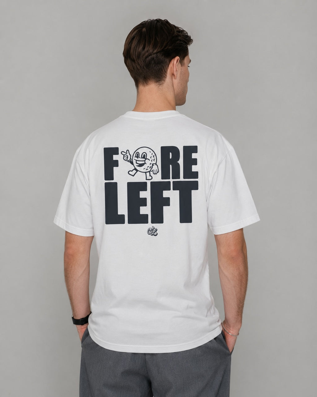 “Fore Left” Tee White