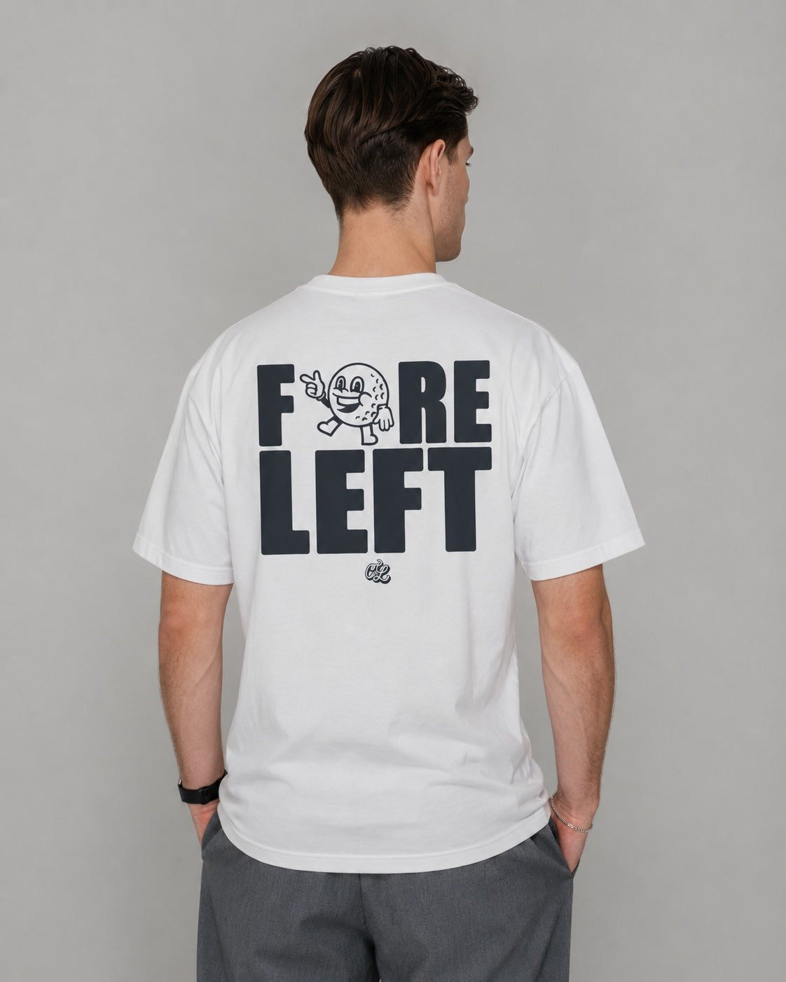 “Fore Left” Tee White