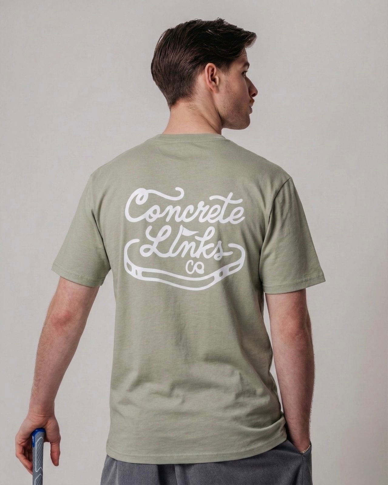 "For The Grind" Pistachio and Ecru Short Sleeve Tee