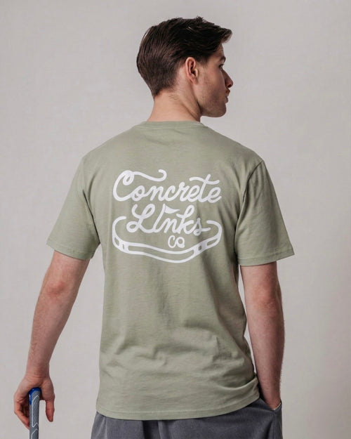 "For The Grind" Pistachio and Ecru Short Sleeve Tee