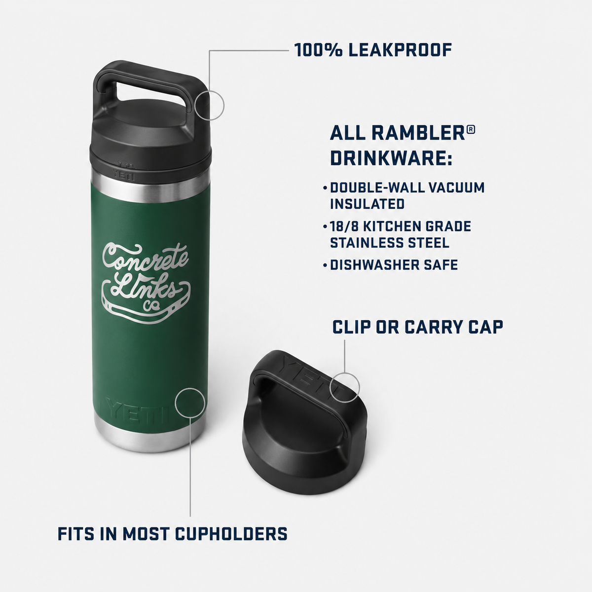 Yeti x Concrete Links Co Chug Bottle
